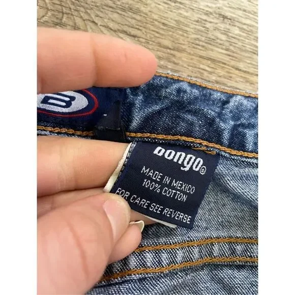Bongo 90’s Y2K Vintage Low Ride Flare Blue Jeans Juniors 7 - Picture 4 of 9